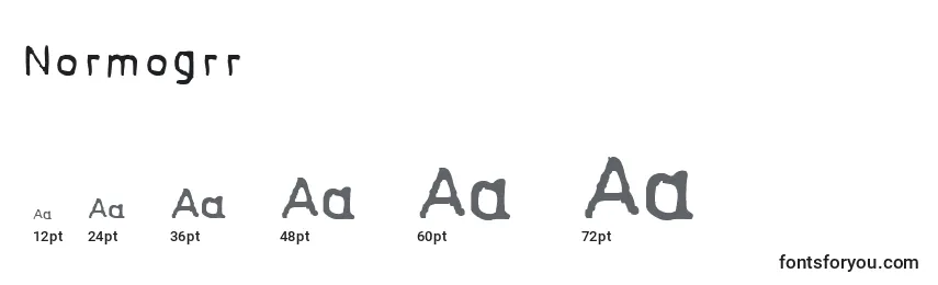 Normogrr Font Sizes