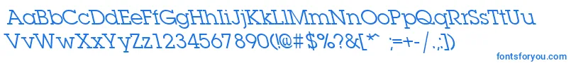 LaplandleftyRegular Font – Blue Fonts on White Background