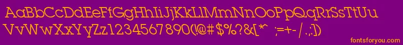 LaplandleftyRegular Font – Orange Fonts on Purple Background