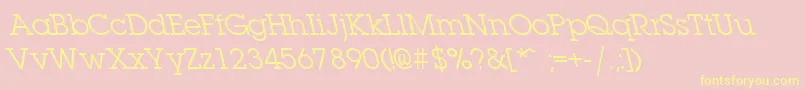 LaplandleftyRegular-Schriftart – Gelbe Schriften auf rosa Hintergrund