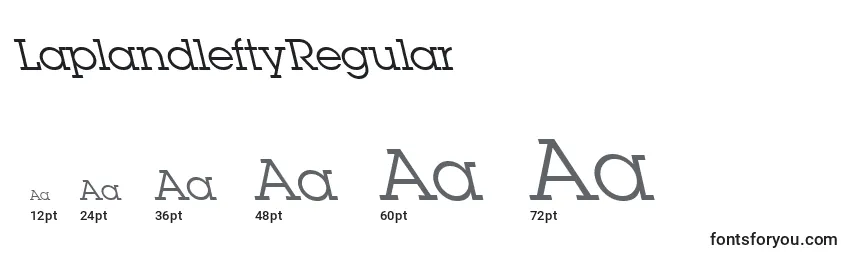 Размеры шрифта LaplandleftyRegular