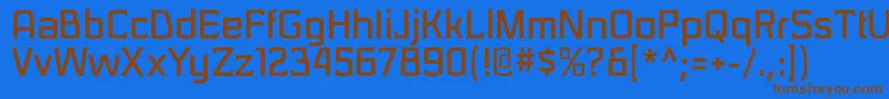 SarasorirgBold Font – Brown Fonts on Blue Background