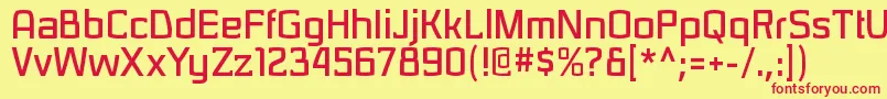 SarasorirgBold Font – Red Fonts on Yellow Background