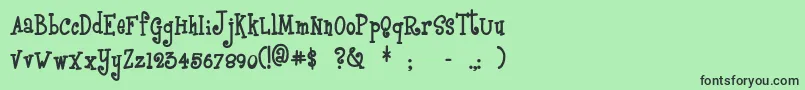 Boyzrgross Font – Black Fonts on Green Background