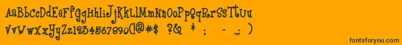 Boyzrgross-Schriftart – Schwarze Schriften auf orangefarbenem Hintergrund