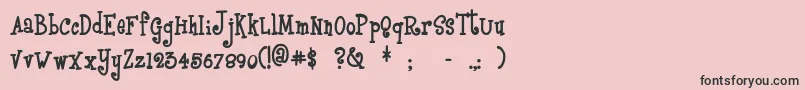 フォントBoyzrgross – ピンクの背景に黒い文字