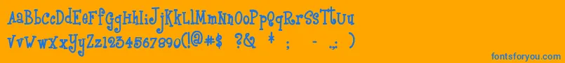 Weitere Informationen zur Boyzrgross-Schriftart Boyzrgross-Schriftart – Blaue Schriften auf orangefarbenem Hintergrund