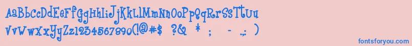 Boyzrgross Font – Blue Fonts on Pink Background