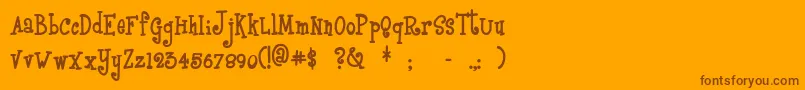 Подробнее о шрифте Boyzrgross Шрифт Boyzrgross – коричневые шрифты на оранжевом фоне