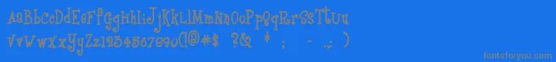 Boyzrgross-fontti – harmaat kirjasimet sinisellä taustalla