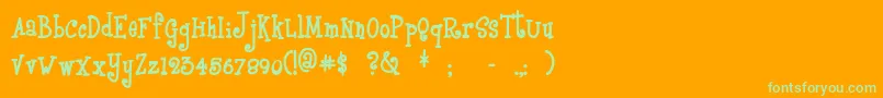 Шрифт Boyzrgross – зелёные шрифты на оранжевом фоне