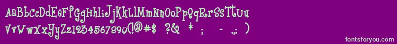 Boyzrgross Font – Green Fonts on Purple Background