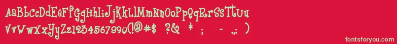 Boyzrgross Font – Green Fonts on Red Background