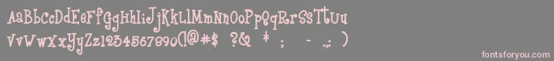 Boyzrgross-fontti – vaaleanpunaiset fontit harmaalla taustalla