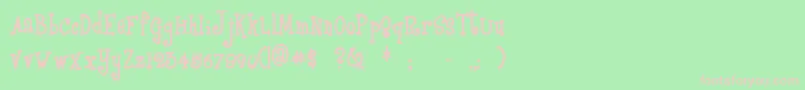フォントBoyzrgross – 緑の背景にピンクのフォント