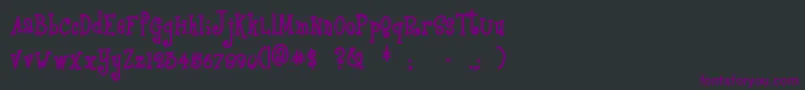 Шрифт Boyzrgross – фиолетовые шрифты на чёрном фоне