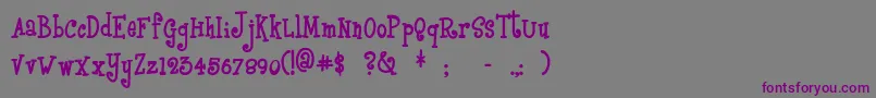 Шрифт Boyzrgross – фиолетовые шрифты на сером фоне