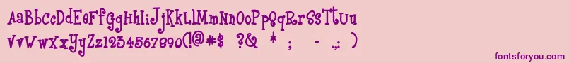 Boyzrgross-Schriftart – Violette Schriften auf rosa Hintergrund