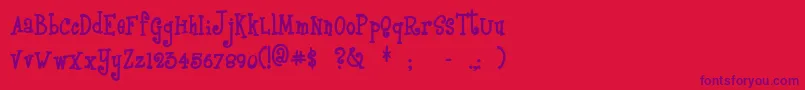 Boyzrgross Font – Purple Fonts on Red Background