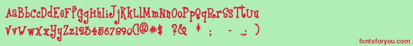 Boyzrgross Font – Red Fonts on Green Background