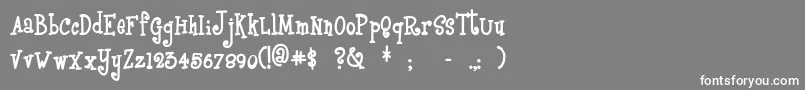 Boyzrgross Font – White Fonts on Gray Background