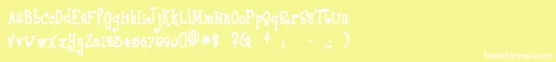 Boyzrgross Font – White Fonts on Yellow Background