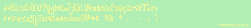 Boyzrgross Font – Yellow Fonts on Green Background