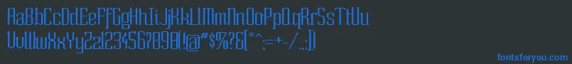 Soext Font – Blue Fonts on Black Background