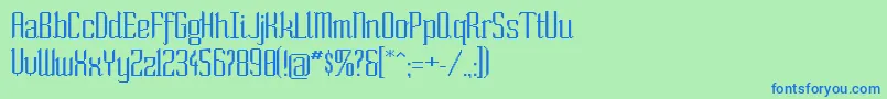 Soext Font – Blue Fonts on Green Background
