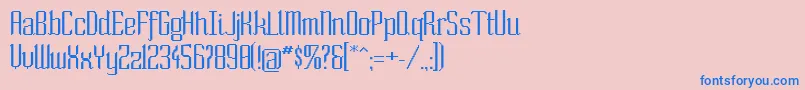 Soext Font – Blue Fonts on Pink Background