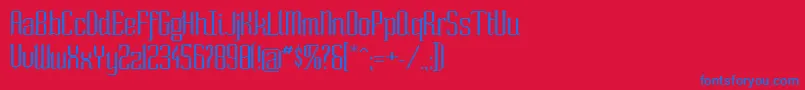 Soext Font – Blue Fonts on Red Background