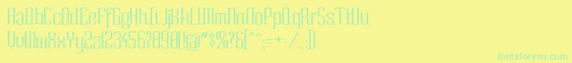 Soext Font – Green Fonts on Yellow Background