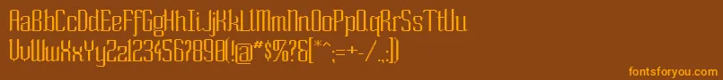 Soext Font – Orange Fonts on Brown Background