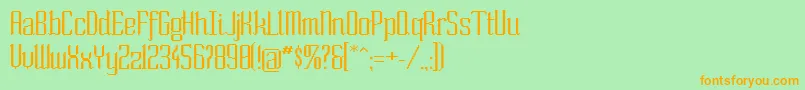 Soext Font – Orange Fonts on Green Background