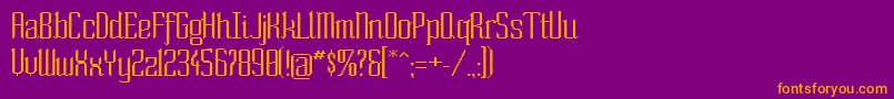 Soext Font – Orange Fonts on Purple Background