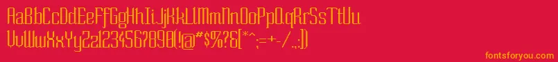 Soext Font – Orange Fonts on Red Background