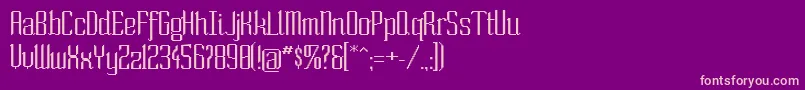 Soext Font – Pink Fonts on Purple Background