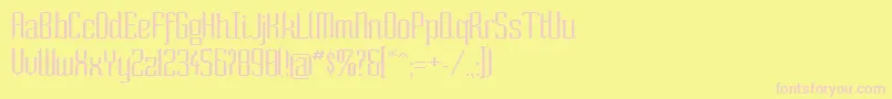 Soext-fontti – vaaleanpunaiset fontit keltaisella taustalla