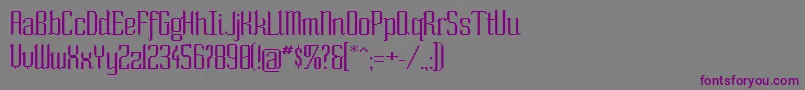フォントSoext – 紫色のフォント、灰色の背景