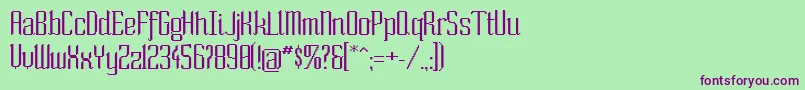 Soext Font – Purple Fonts on Green Background