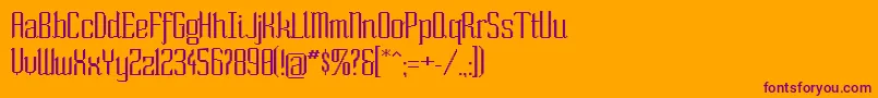 Soext Font – Purple Fonts on Orange Background