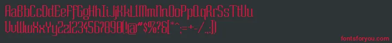 フォントSoext – 黒い背景に赤い文字