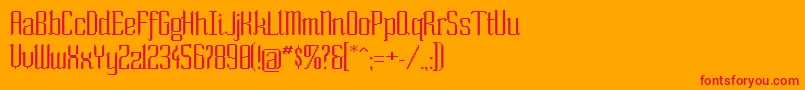 Soext Font – Red Fonts on Orange Background