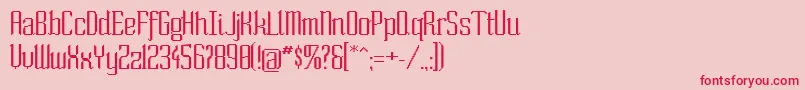 フォントSoext – ピンクの背景に赤い文字