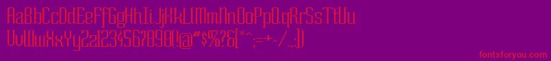 フォントSoext – 紫の背景に赤い文字