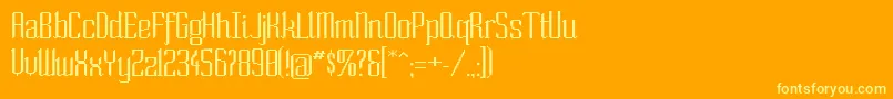 Soext Font – Yellow Fonts on Orange Background