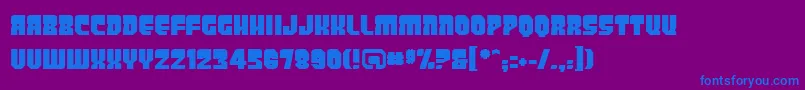 PanicbuttonbbReg Font – Blue Fonts on Purple Background