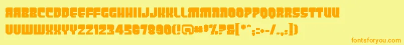 PanicbuttonbbReg Font – Orange Fonts on Yellow Background