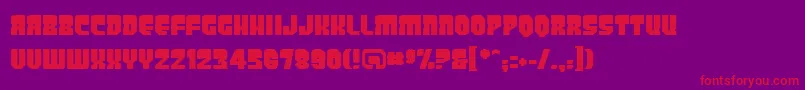 PanicbuttonbbReg Font – Red Fonts on Purple Background