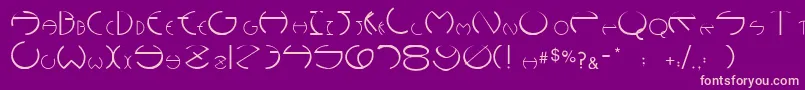 Pc Rounders Font – Pink Fonts on Purple Background